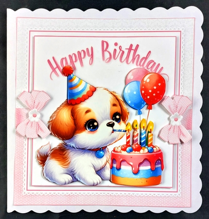7x7 Cute birthday wishes choice of four mini kit by Linda Short