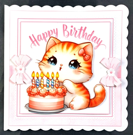 7x7 Cute birthday wishes choice of four mini kit by Linda Short