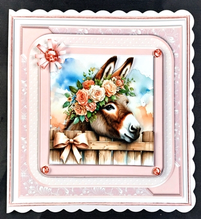 Floral Donkey by Linda Short