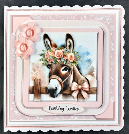 Floral Donkey by Linda Short