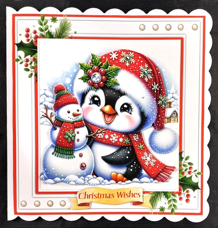 6x6 Mini Kit, Gorgeous Christmas Penguins by Linda Short