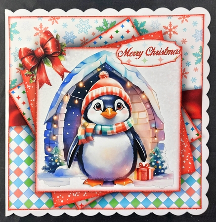 Penguins in Igloos Mini Kit 7X7 by Linda Short