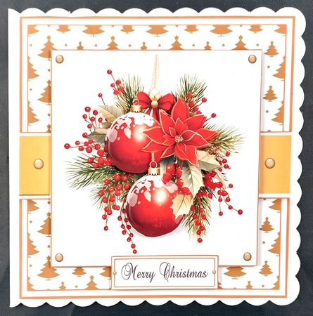 Elegant Christmas Card and Toppers Set by Linda Short