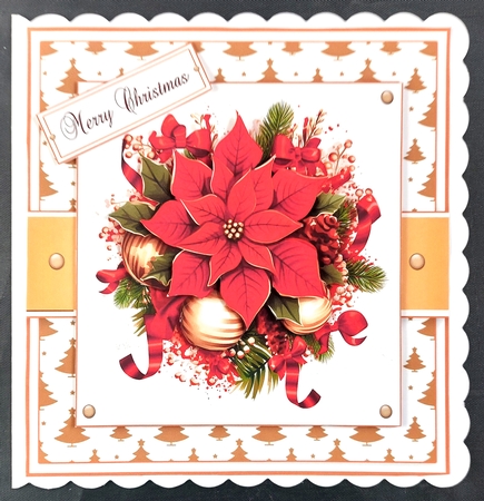 Elegant Christmas Card and Toppers Set by Linda Short