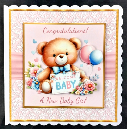 Baby Girl Teddy by Linda Short