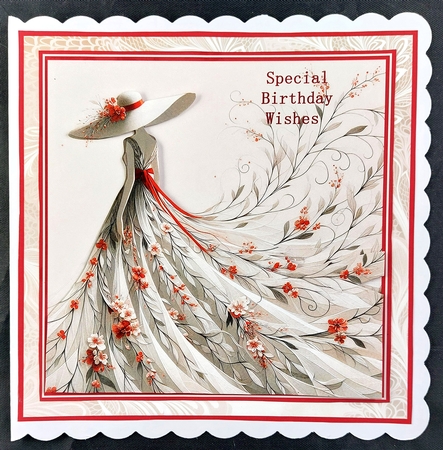 Flower lady in red  by Linda Short