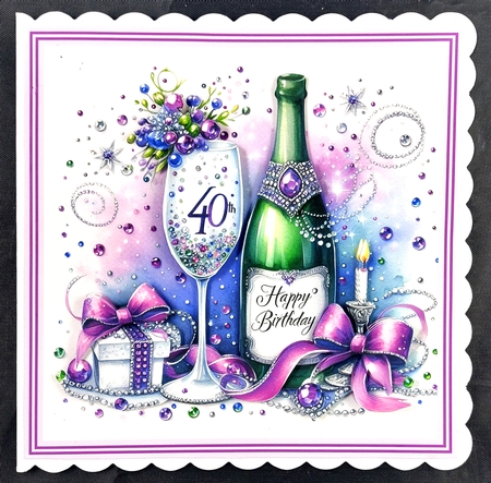 Purple Fizz 40th Birthday Complete Kit by Linda Short