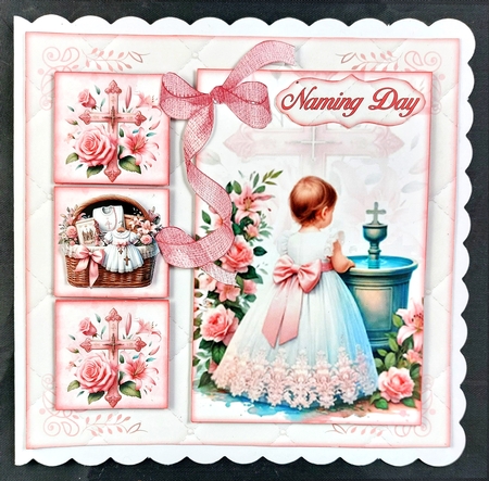 Pink Baptism/Christening MIni Kit 7X7 by Linda Short