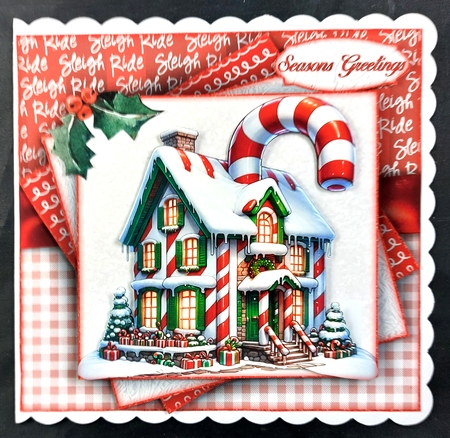 Candy Cane House Mini Kit 7X7 by Linda Short