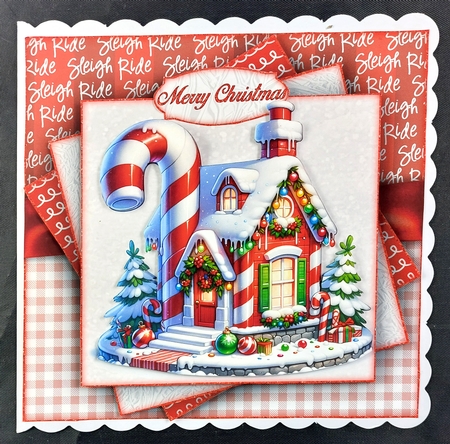 Candy Cane House Mini Kit 7X7 by Linda Short