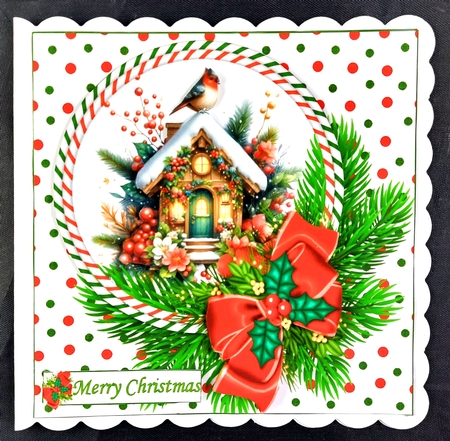 6x6 Beautiful Christmas Robin 2 choice of four mini kit by Linda Short