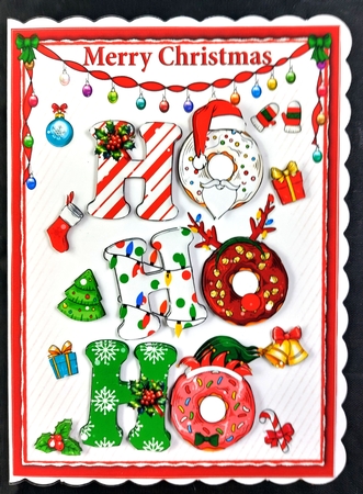 5x7 Ho Ho Ho merry Christmas by Linda Short