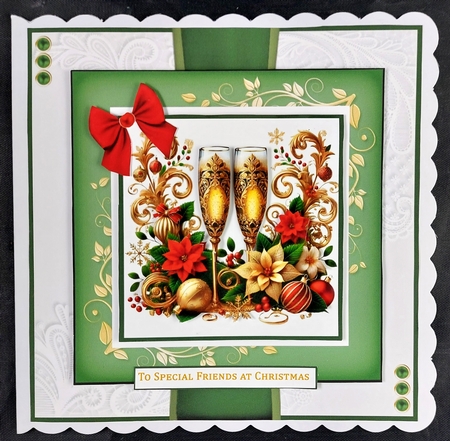 Christmas Champagne Flutes by Linda Short