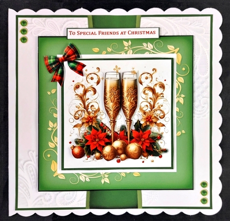 Christmas Champagne Flutes by Linda Short