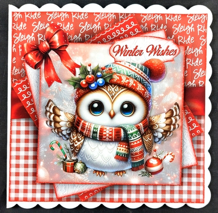 Red Winter Owl Mini Kit by Linda Short