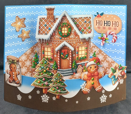 Christmas Gingerbread Pop-Out Bendy Card-2 by Linda Short