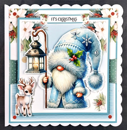 Blue Christmas Gnome Mini Kit by Linda Short