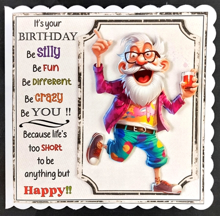 7x7 Have a fun Birthday for the men choice of four mini kit  by Linda Short