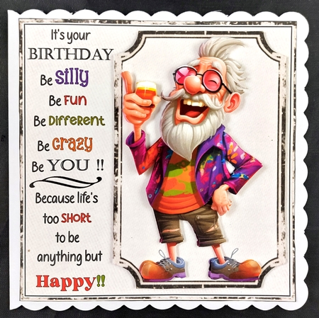 7x7 Have a fun Birthday for the men choice of four mini kit  by Linda Short