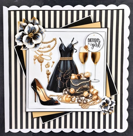 Fabulous Fashionista Card & Toppers Set by Linda Short