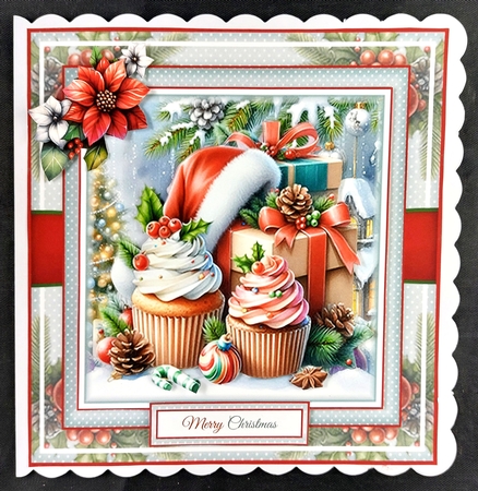 Christmas Cup Cakes Mini Page Kit by Linda Short