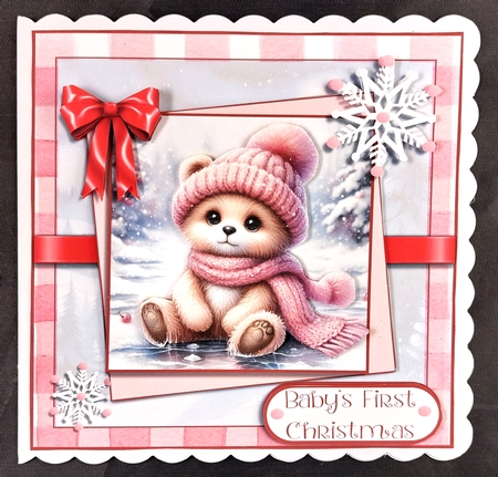 Pink Baby Bear Christmas by Linda Short