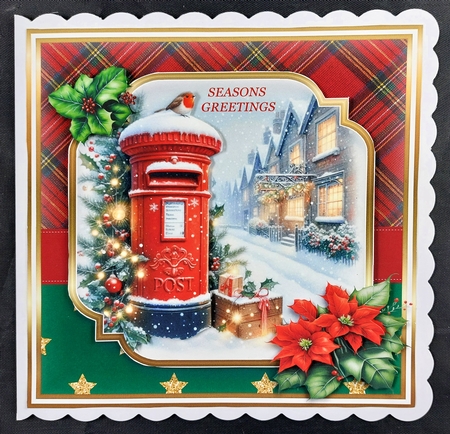 8x8 Christmas Postbox 1 with Sentiments by Linda Short