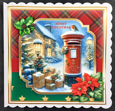 8x8 Christmas Postbox 5 with Sentiments by Linda Short