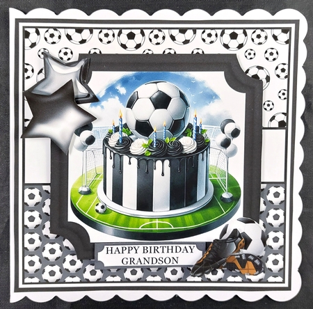 BLACK & WHITE FOOTBALL CAKES - REQUEST by Linda Short