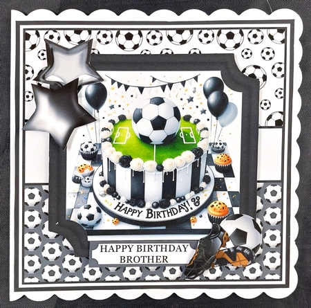 BLACK & WHITE FOOTBALL CAKES - REQUEST by Linda Short