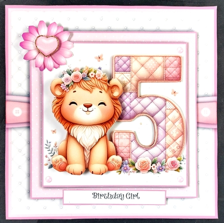 Happy 5th Birthday Girl by Linda Short