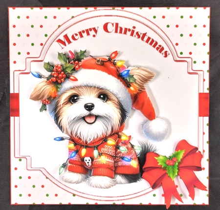 6x6 Merry Christmas dogs choice of four mini kit by Linda Short