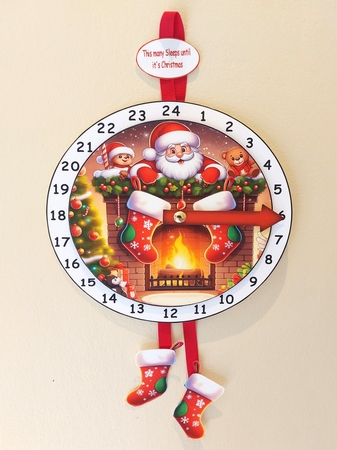 new advent clock santa fireplace by Linda Short