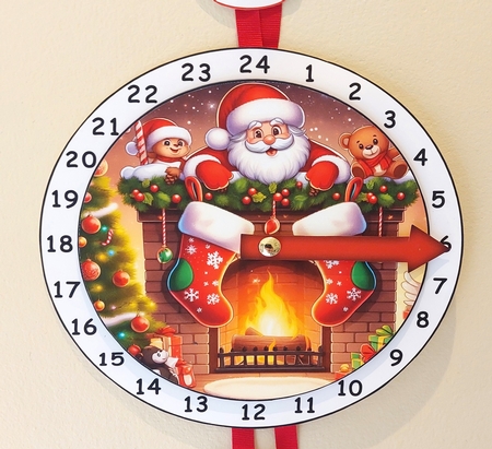 new advent clock santa fireplace by Linda Short