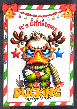 A5 Ducking Christmas wishes choice of four mini kit by Linda Short