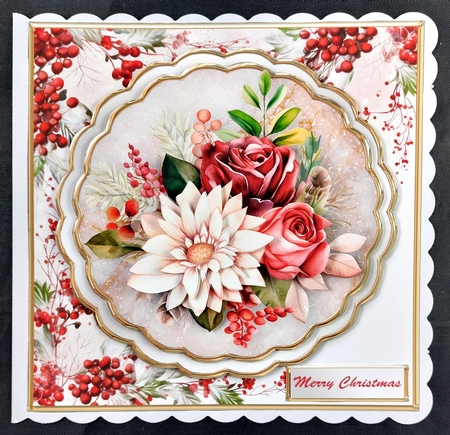 Festive Bouquet - Stacked Layers Card Mini Kit by Linda Short