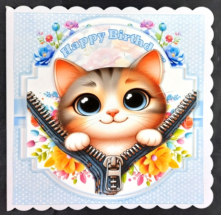 7x7 zipper animals birthday wishes choice of four mini kit by Linda Short