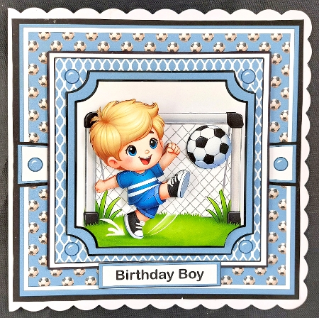 Football 4 Decoupage Card Kit by Linda Short