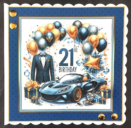 12 Male 21st Birthday Toppers by Linda Short