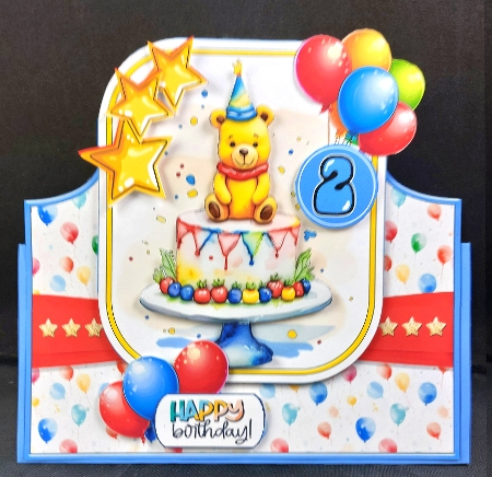 Happy Birthday to You Cake Tent Card-5 by Linda Short