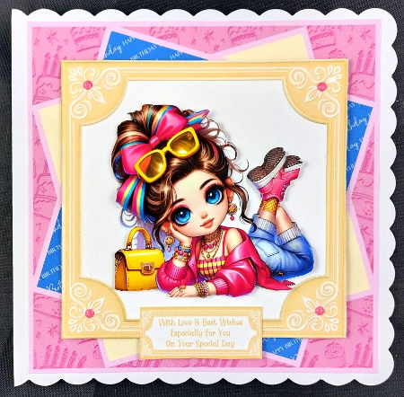 Stylish Girls Dressed In Pink - 7x7 Mini Kit by Linda Short