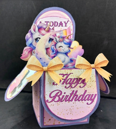  Rainbow Unicorn Pop-Up Box Mini Kit by Linda Short