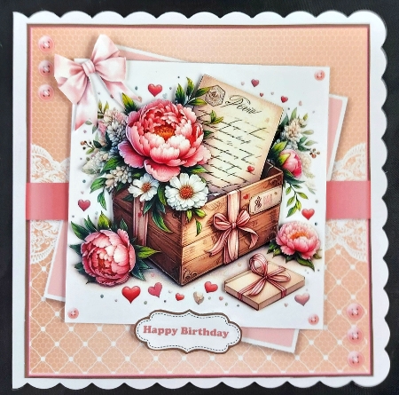 Love Letter Flower Box Card And Toppers Set by Linda Short