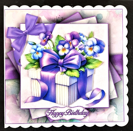 Spring Viola Mini Kit 2 7X7 by Linda Short