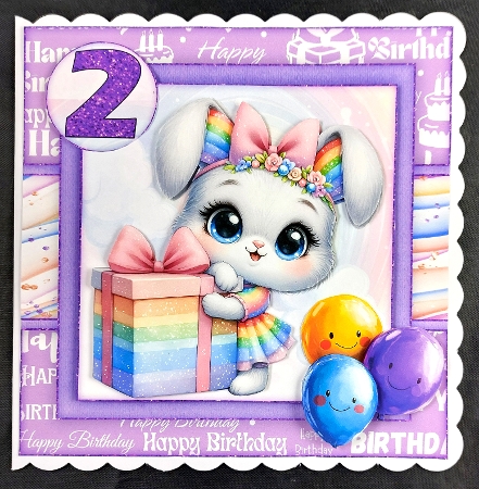 Birthday Bunny Ages 1-10 Mini Kit 7X7 by Linda Short