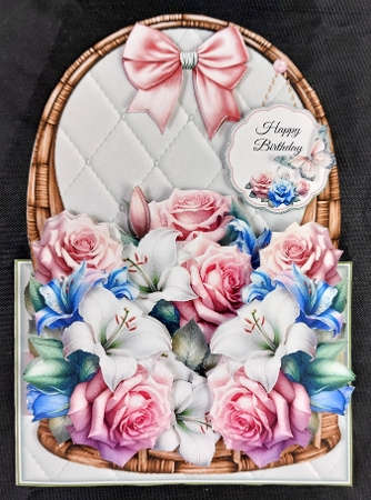 Lily & Roses Basket 2 Shaped Mini Page Kit by Linda Short