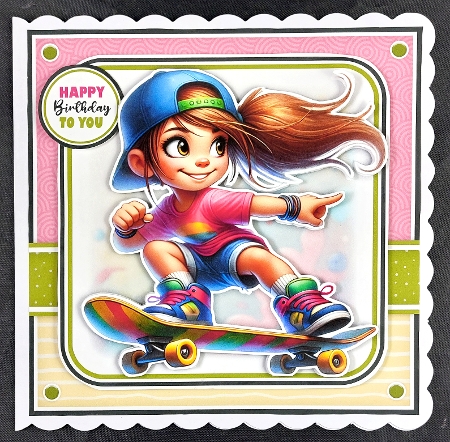 Skateboard Girl Mini Kit by Linda Short