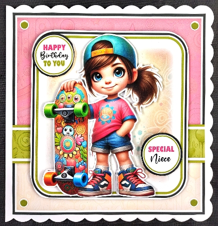 Skateboard Girl 2 Mini Kit by Linda Short