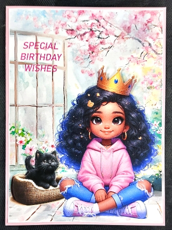 Quirky Girl Card by Linda Short