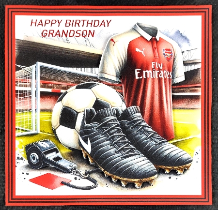 6x6 Football Collection - Arsenal  by Linda Short